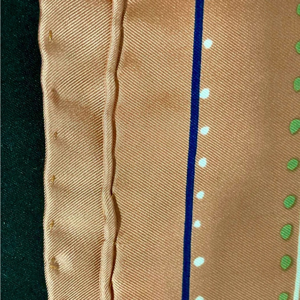 Beautiful Christian Dior Silk Hand Rolled Stitch Scarf * - Picture 7 of 8